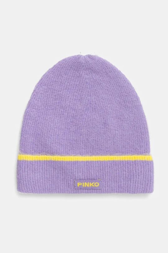 Шапка из смесовой шерсти Pinko, фиолетовый 
Шапка из смесовой шерсти Pinko, фиолетовый