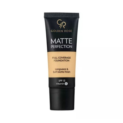 Тональная основа Matte Perfection Full Coverage SPF15 W3 35 мл Golden Rose 
Тональная основа Matte Perfection Full Coverage SPF15 W3 35 мл Golden Rose