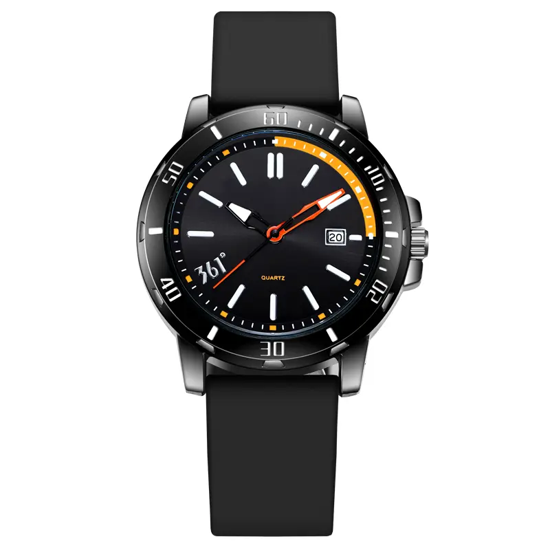 361° Часы мужские с кварцевым механизмом, силиконовым ремешком, черным циферблатом и водонепроницаемостью
361° Часы мужские с кварцевым механизмом, силиконовым ремешком, черным циферблатом и водонепроницаемостью