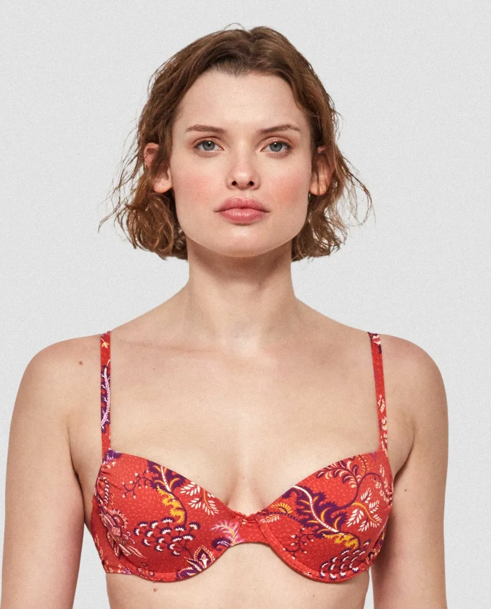 Верх бикини с обручем и поролоном из набивной ткани Gisela, мультиколор
Верх бикини с обручем и поролоном из набивной ткани Gisela, мультиколор