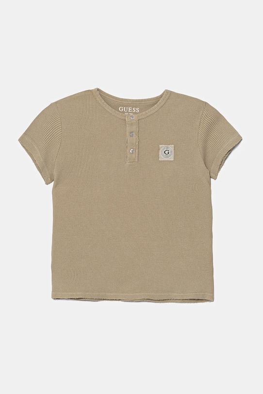 Детская хлопковая футболка Guess, бежевый
Детская хлопковая футболка Guess, бежевый