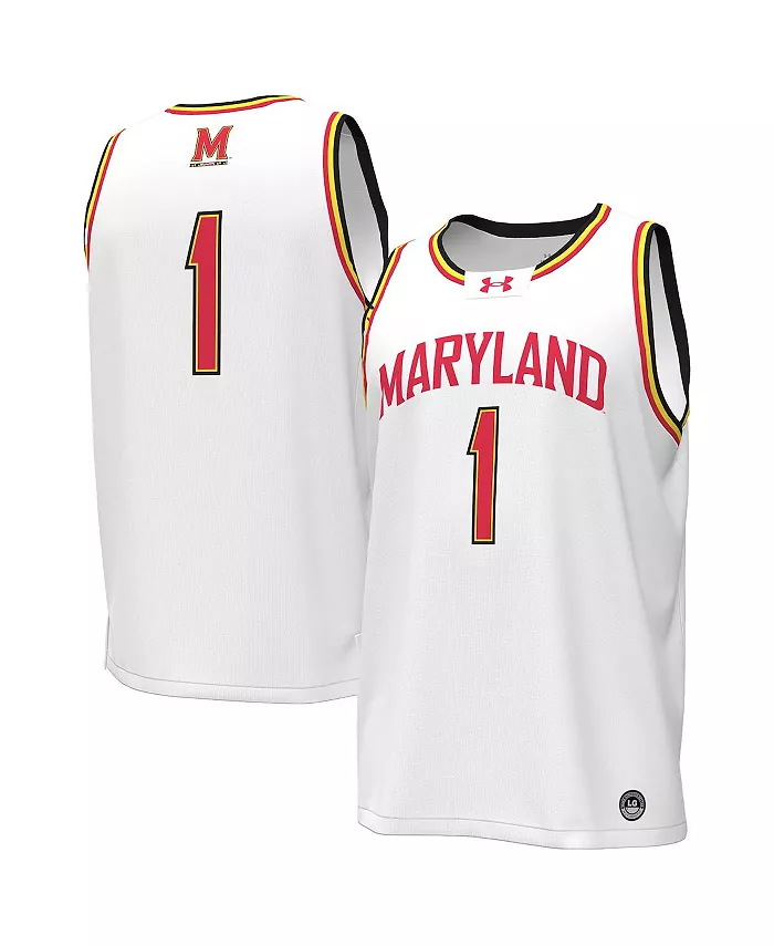 Мужская 1 белая реплика баскетбольной майки Maryland Terrapins Under Armour
Мужская 1 белая реплика баскетбольной майки Maryland Terrapins Under Armour