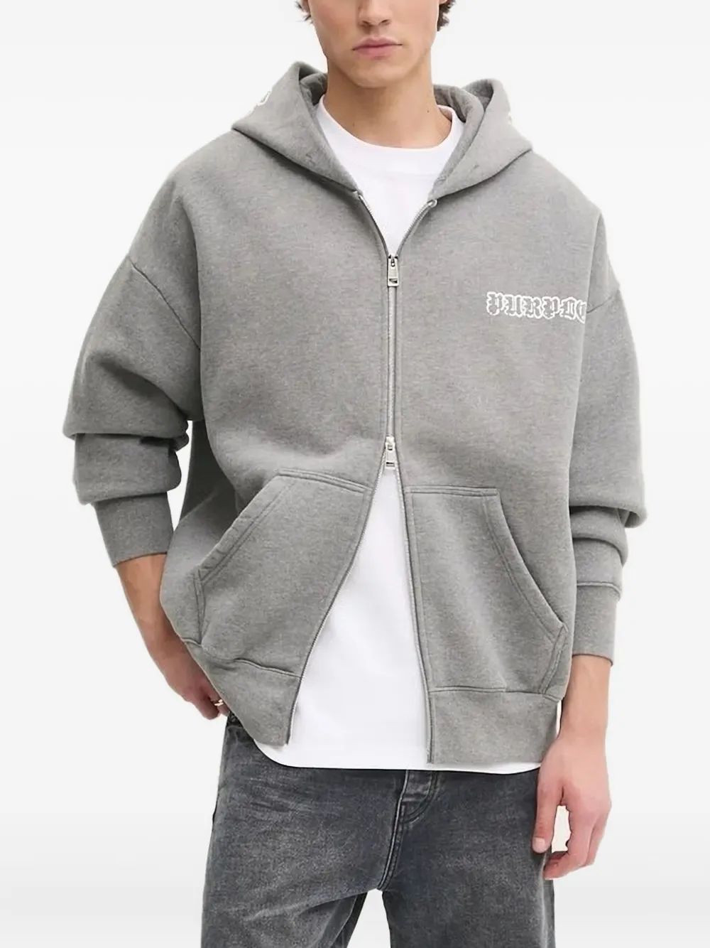 Толстовка с капюшоном на молнии с логотипом Purple Brand, серый
Толстовка с капюшоном на молнии с логотипом Purple Brand, серый
