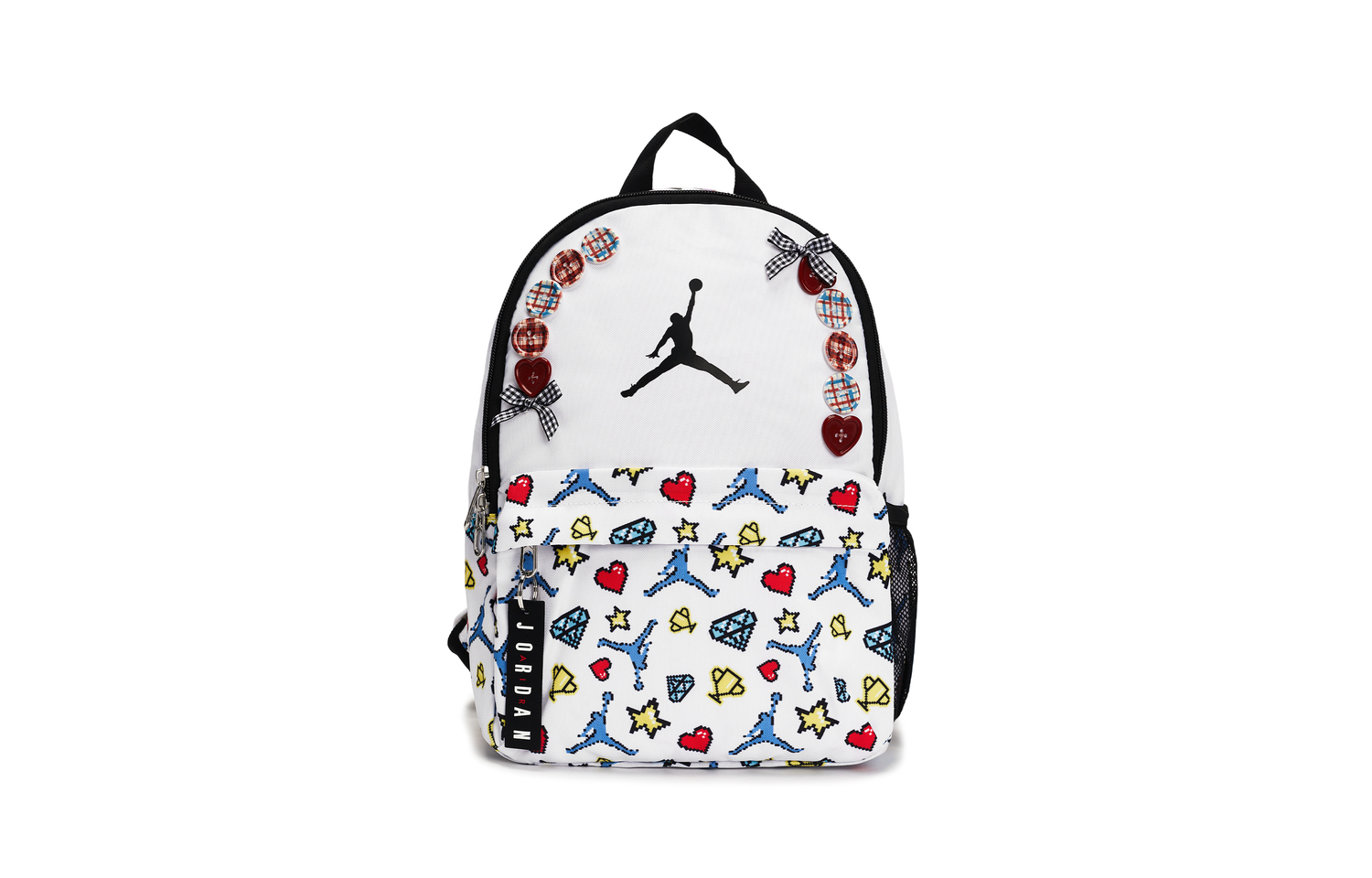 Jordan Полиэстеровый рюкзак ручной работы с декоративными пуговицами унисекс белый, Buttons Heart Knot (White)
Jordan Полиэстеровый рюкзак ручной работы с декоративными пуговицами унисекс белый, Buttons Heart Knot (White)