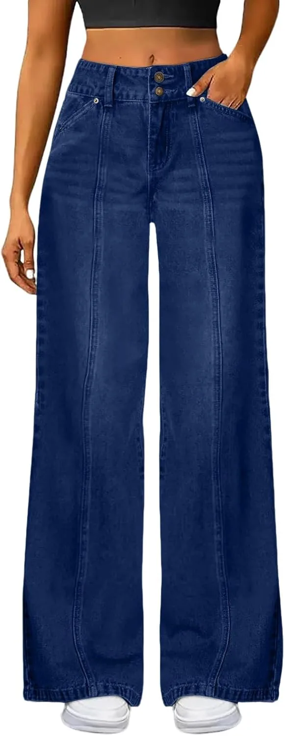 Женские джинсы Wide Leg с высокой посадкой и прямыми штанинами Jielayou
Женские джинсы Wide Leg с высокой посадкой и прямыми штанинами Jielayou