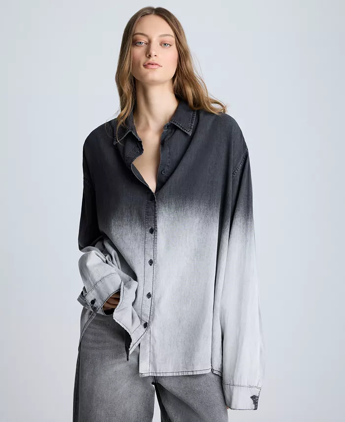 Женская туника-рубашка из шамбре с эффектом омбре Kenneth Cole, черный
Женская туника-рубашка из шамбре с эффектом омбре Kenneth Cole, черный