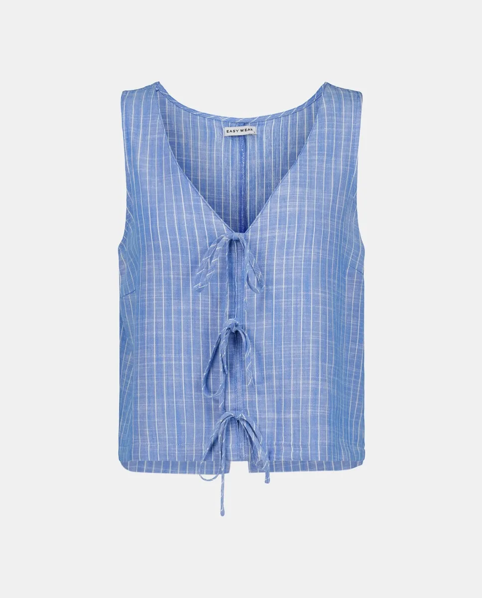 Женский топ с V-образным вырезом на пуговицах Easy Wear, синий
Женский топ с V-образным вырезом на пуговицах Easy Wear, синий