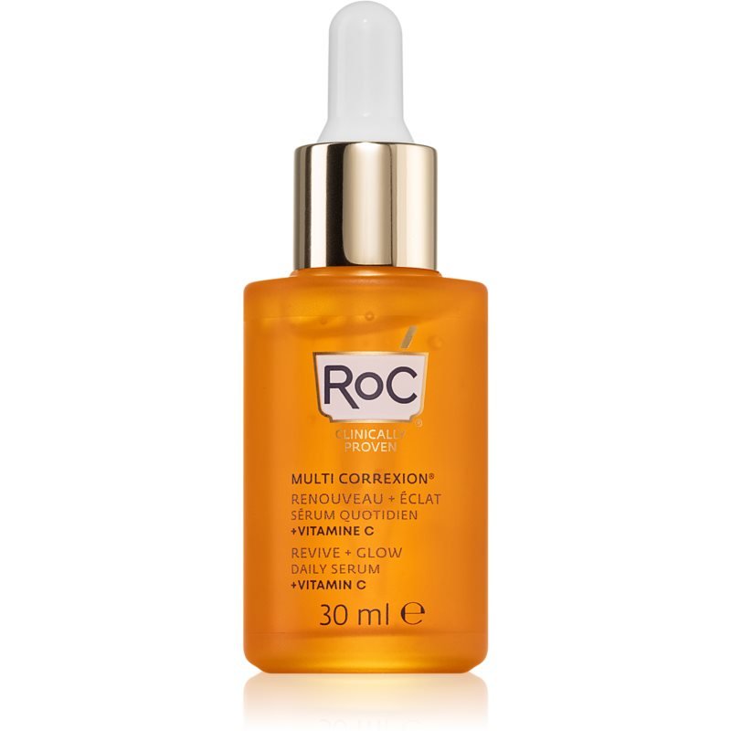 RoC Multi Correxion Revive + Glow осветляющая сыворотка с витамином С для лица и шеи 30 мл 
RoC Multi Correxion Revive + Glow осветляющая сыворотка с витамином С для лица и шеи 30 мл