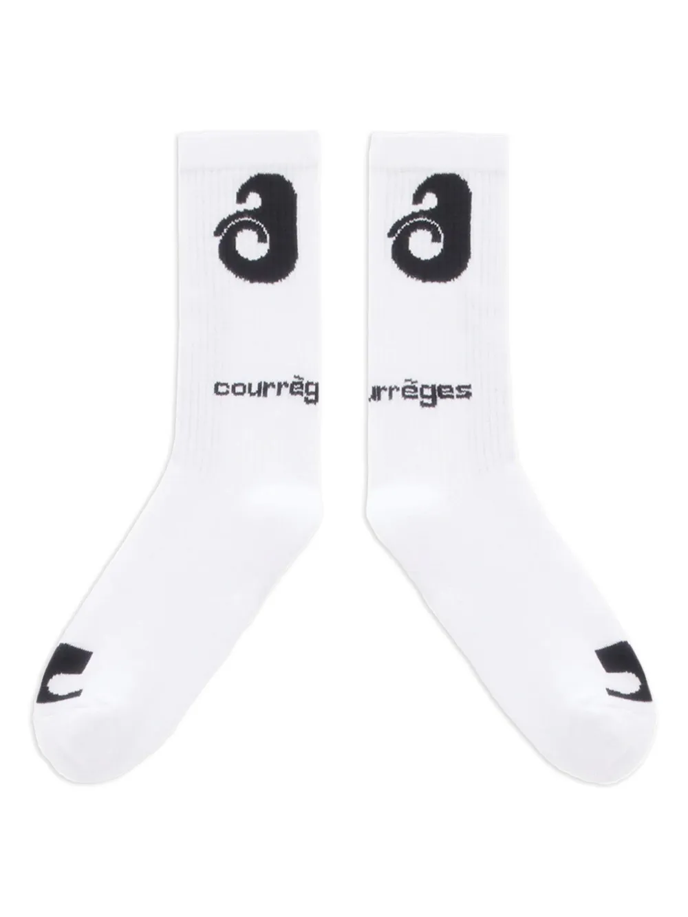 Носки в рубчик с логотипом Courrèges, белый
Носки в рубчик с логотипом Courrèges, белый