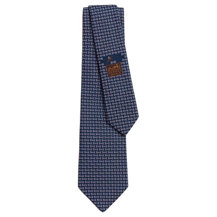 HERMES Мужской галстук из шелка тутового шелкопряда морской синий
HERMES Мужской галстук из шелка тутового шелкопряда морской синий