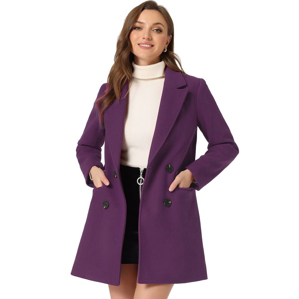 Женский двубортный плащ средней длины с лацканами и поясом ALLEGRA K, цвет Deep Purple, Фиолетовый, Женский двубортный плащ средней длины с лацканами и поясом ALLEGRA K, цвет Deep Purple 
Женский двубортный плащ средней длины с лацканами и поясом ALLEGRA K, цвет Deep Purple, Фиолетовый, Женский двубортный плащ средней длины с лацканами и поясом ALLEGRA K, цвет Deep Purple