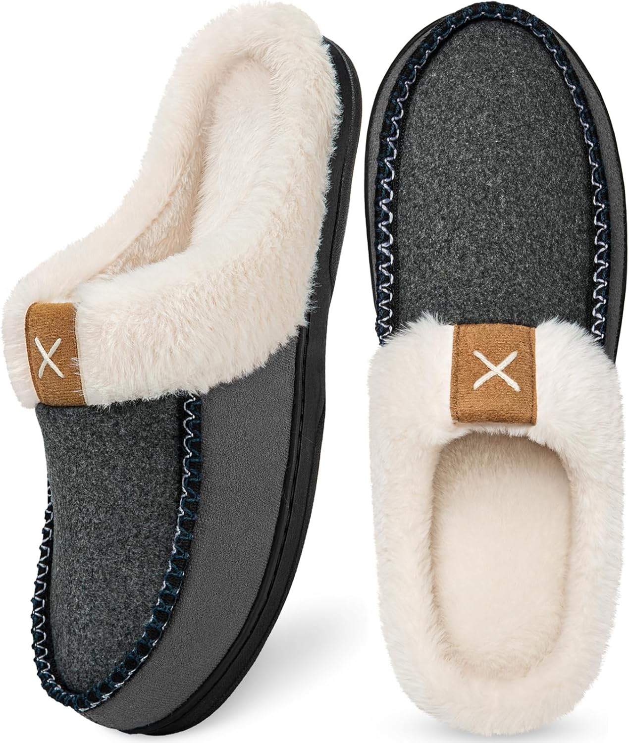 Мужские тапочки Homitem Moccasins с эффектом памяти, пушистые тапочки для мужчин, с шерстяной подкладкой, для дома, улицы, с противоскользящей резиновой подошвой, для дома и спальни, светло-серый
Мужские тапочки Homitem Moccasins с эффектом памяти, пушистые тапочки для мужчин, с шерстяной подкладкой, для дома, улицы, с противоскользящей резиновой подошвой, для дома и спальни, светло-серый