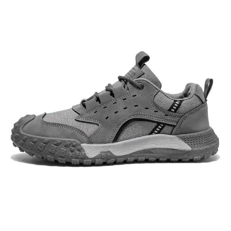 Wooden Rabbit Серые мужские повседневные низкие кроссовки с противоскользящей подошвой, устойчивые к истиранию, дышащие, с эффектом увеличения роста, цвет Gray 
Wooden Rabbit Серые мужские повседневные низкие кроссовки с противоскользящей подошвой, устойчивые к истиранию, дышащие, с эффектом увеличения роста, цвет Gray