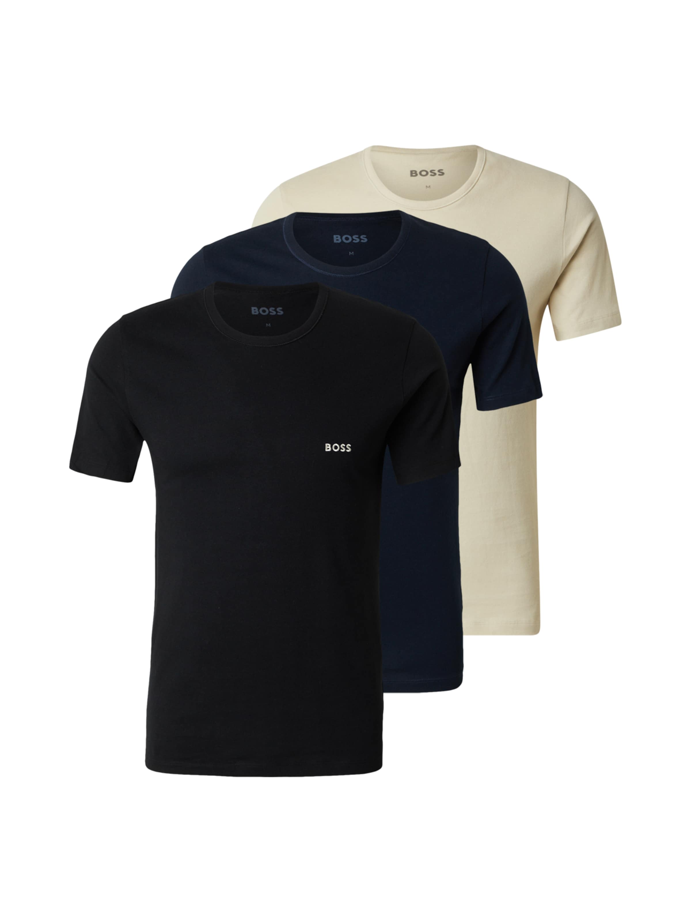 BOSS Футболка 'Classic' в цветах Ecru, Marine Blue, Black
BOSS Футболка 'Classic' в цветах Ecru, Marine Blue, Black