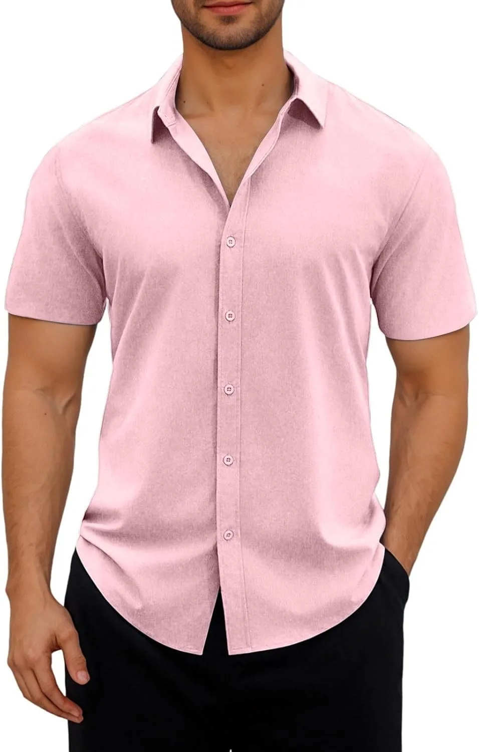 Мужская рубашка с коротким рукавом Casual Button Down Wrinkle Free
Мужская рубашка с коротким рукавом Casual Button Down Wrinkle Free