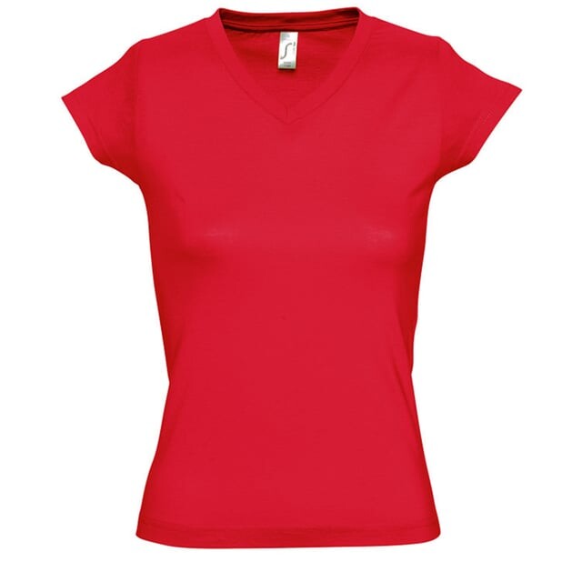 Женская футболка с v-образным вырезом и короткими рукавами Sols, красный
Женская футболка с v-образным вырезом и короткими рукавами Sols, красный