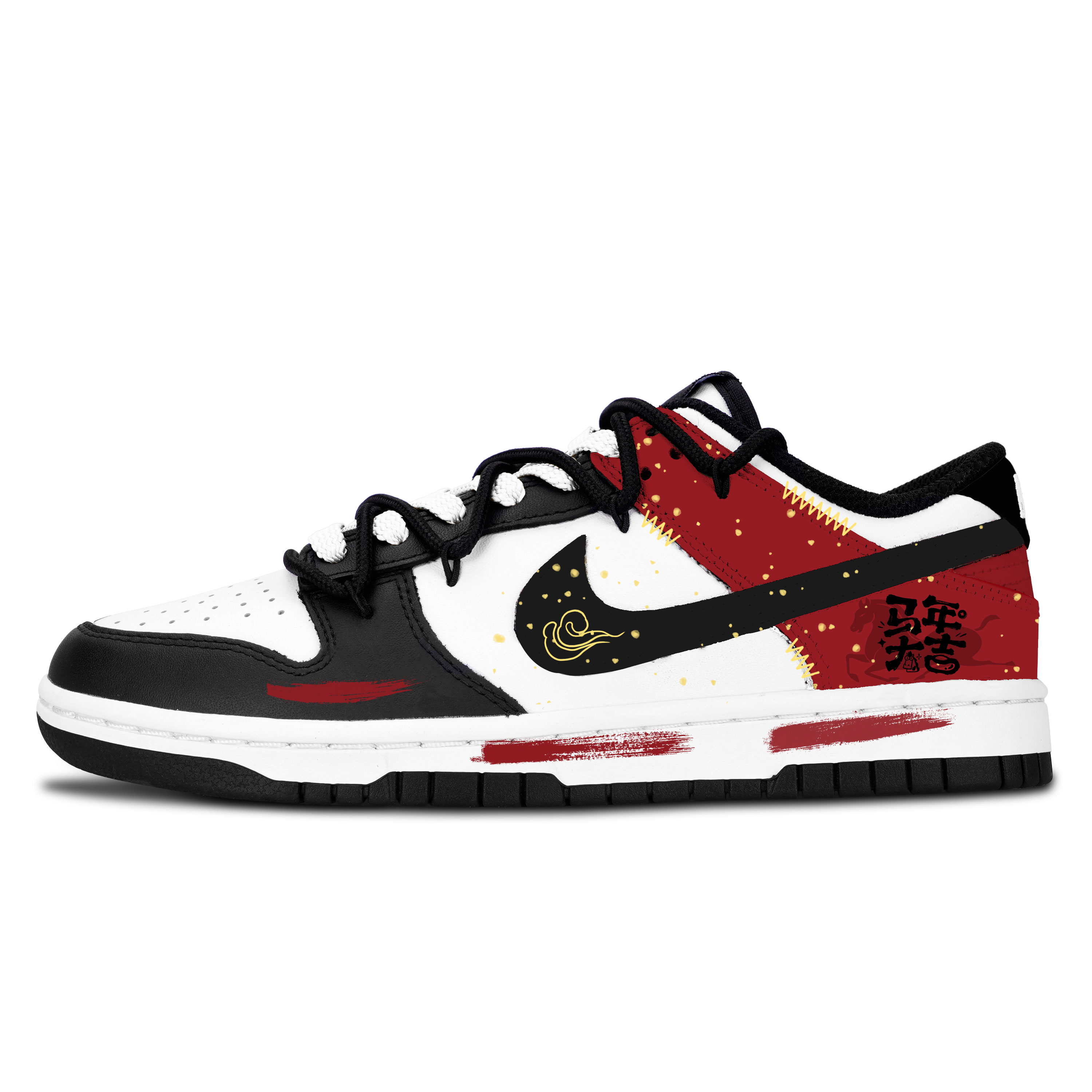 Nike Кроссовки для скейтбординга Dunk Black White, Red Gold с элегантным узором, износостойкие, низкие, унисекс
Nike Кроссовки для скейтбординга Dunk Black White, Red Gold с элегантным узором, износостойкие, низкие, унисекс