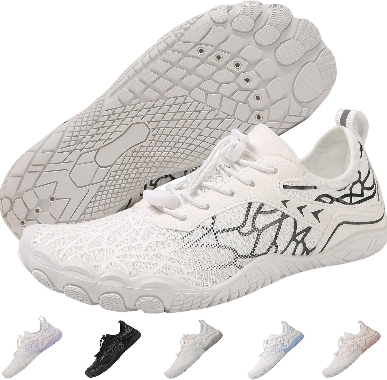 Кроссовки для походов для женщин и мужчин, кроссовки для трейлраннинга, нескользящие дышащие походные ботинки, тренировочная обувь, водные обувь с широким носком Foehiex, белый/черный
Кроссовки для походов для женщин и мужчин, кроссовки для трейлраннинга, нескользящие дышащие походные ботинки, тренировочная обувь, водные обувь с широким носком Foehiex, белый/черный