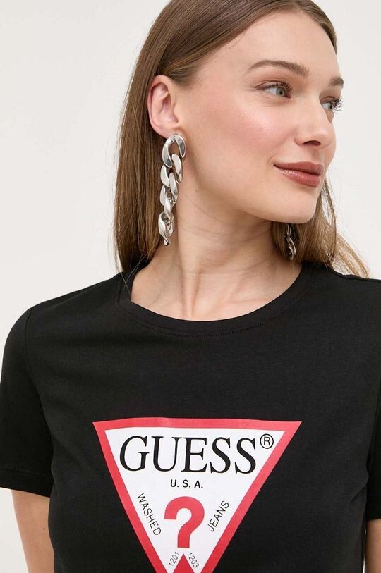 Хлопковая футболка Guess, черный
Хлопковая футболка Guess, черный