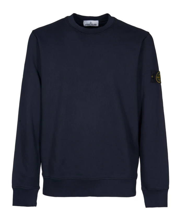 Хлопковый свитер с круглым вырезом Stone Island, синий
Хлопковый свитер с круглым вырезом Stone Island, синий