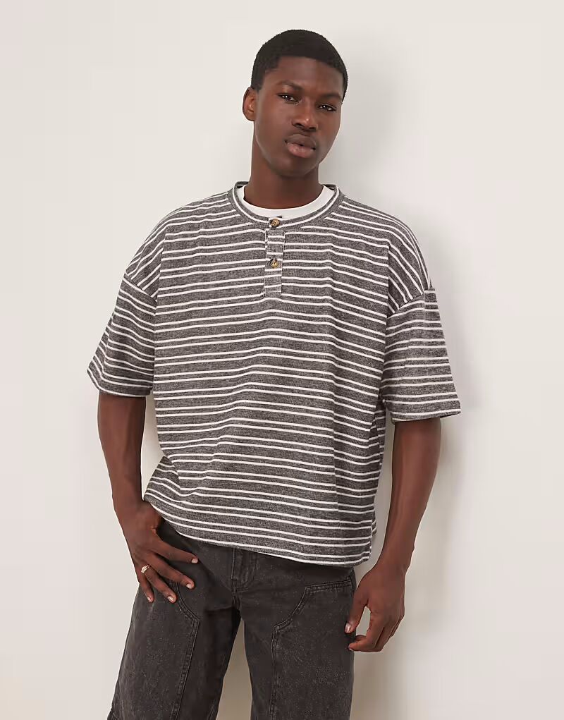 Футболка свободного кроя с заниженной линией плеч ASOS DESIGN в полоску в рубчик
Футболка свободного кроя с заниженной линией плеч ASOS DESIGN в полоску в рубчик