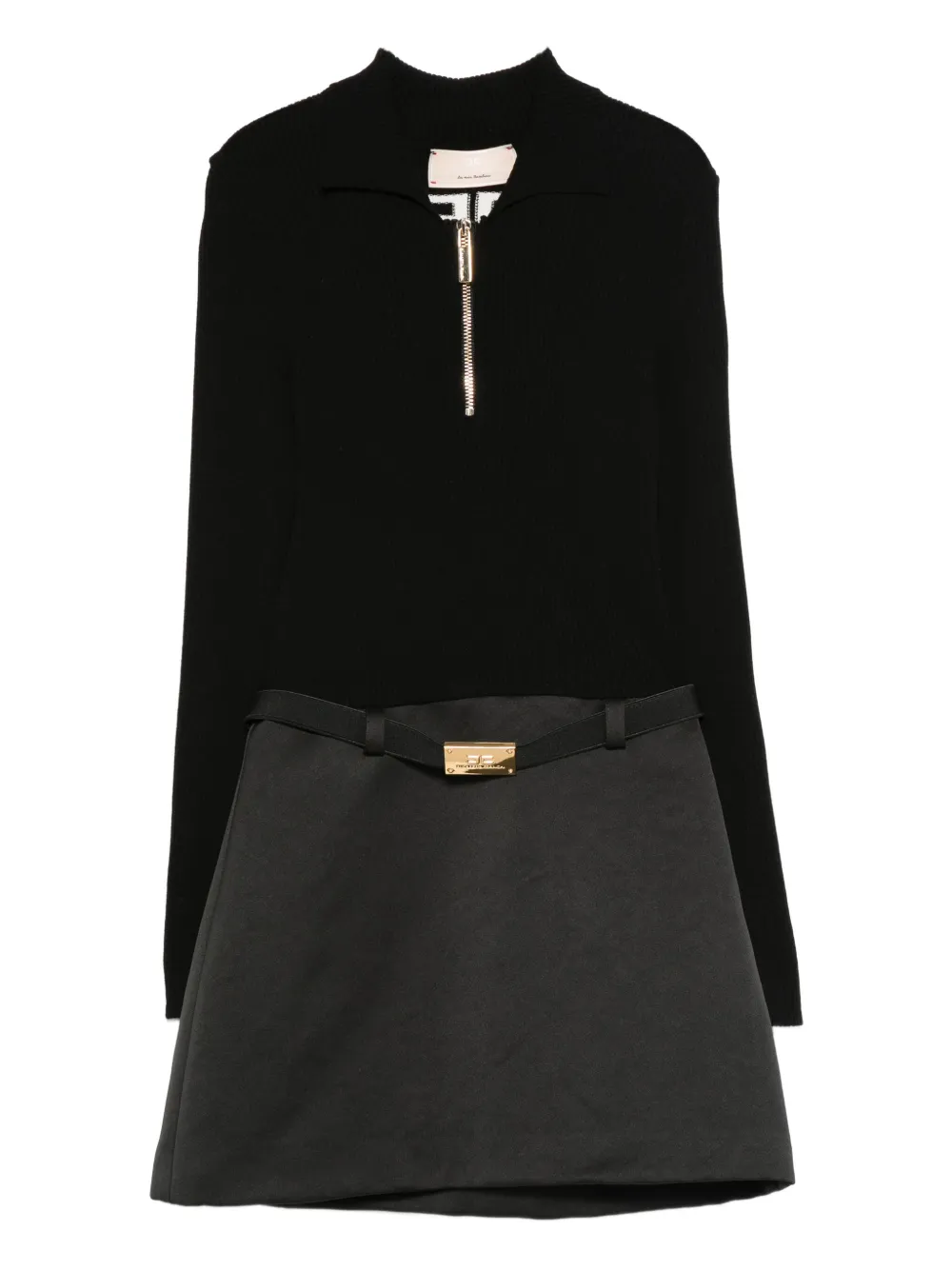 Платье мини с молнией и поясом Elisabetta Franchi Kids, черный
Платье мини с молнией и поясом Elisabetta Franchi Kids, черный