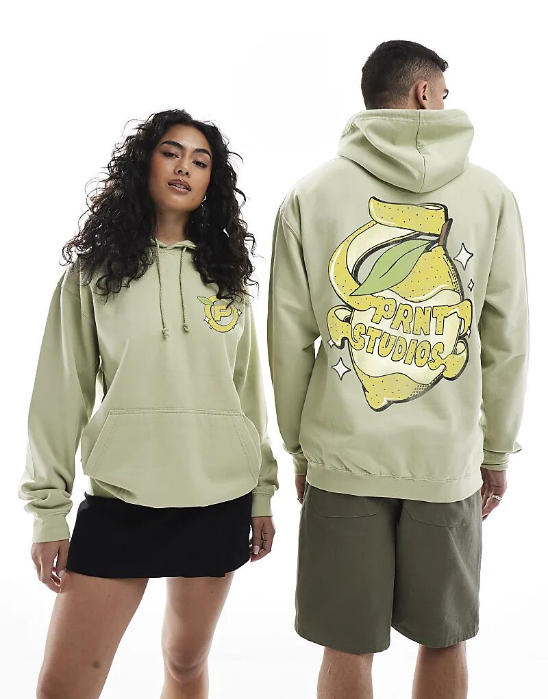 PRNT Свободная толстовка с капюшоном и лимонной цедрой зеленого цвета
PRNT Свободная толстовка с капюшоном и лимонной цедрой зеленого цвета