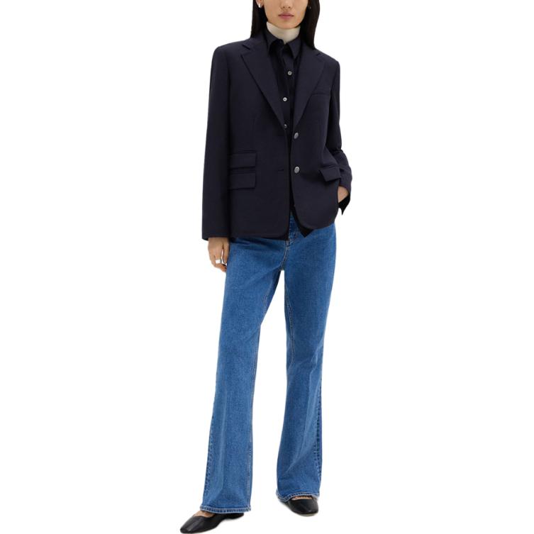 THEORY Стильный приталенный блейзер из фланели, Marine Blue
THEORY Стильный приталенный блейзер из фланели, Marine Blue