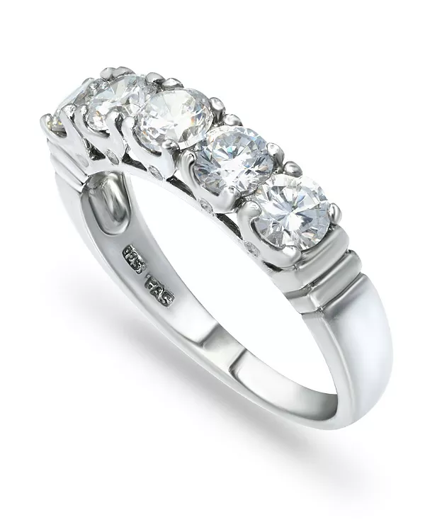 Кольцо с 5 круглыми камнями из кубического циркония, посеребренное или из 18-каратного золота Macy'S, clear
Кольцо с 5 круглыми камнями из кубического циркония, посеребренное или из 18-каратного золота Macy'S, clear