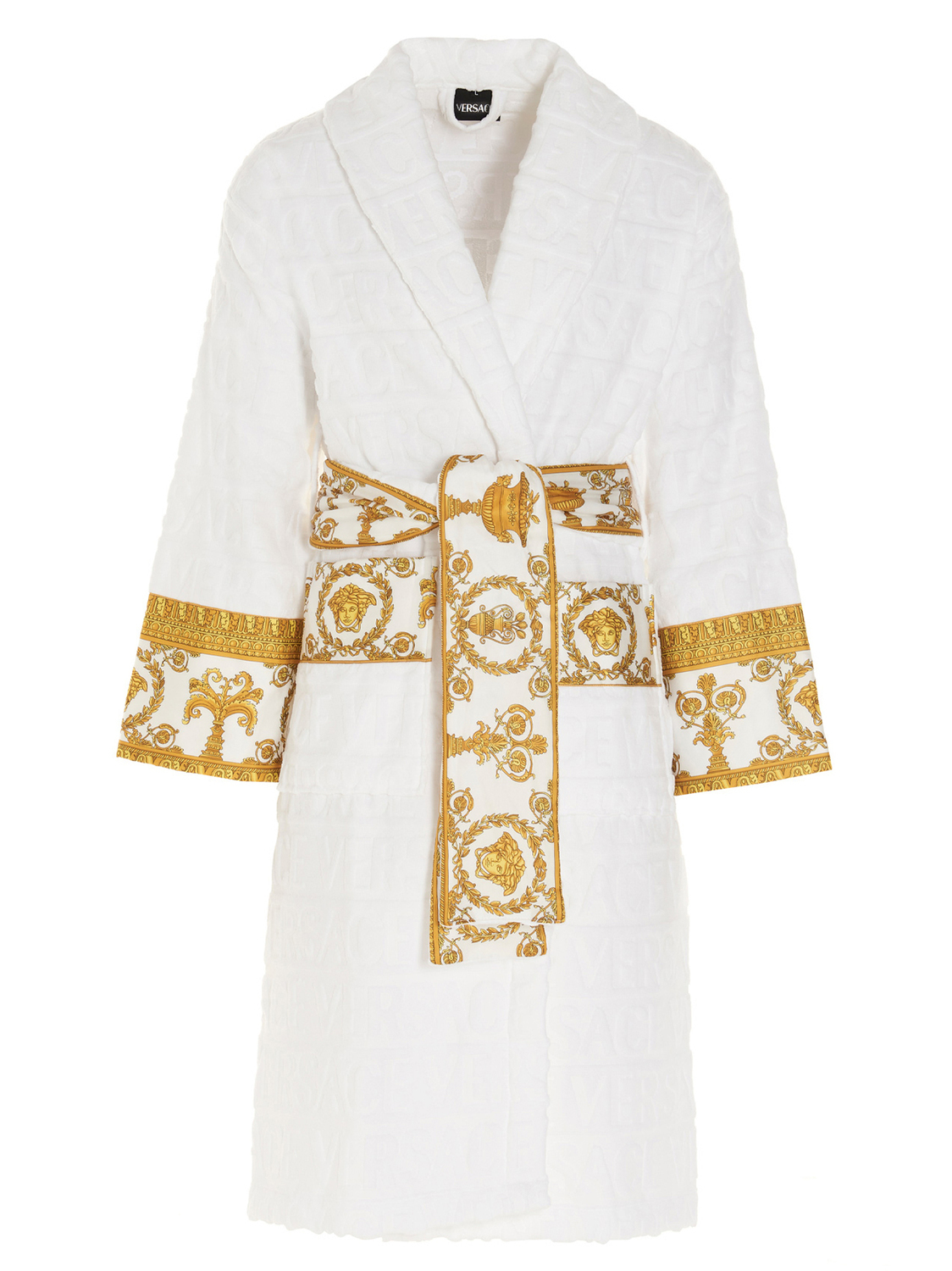 Халат с тисненым логотипом Versace Home, белый
Халат с тисненым логотипом Versace Home, белый