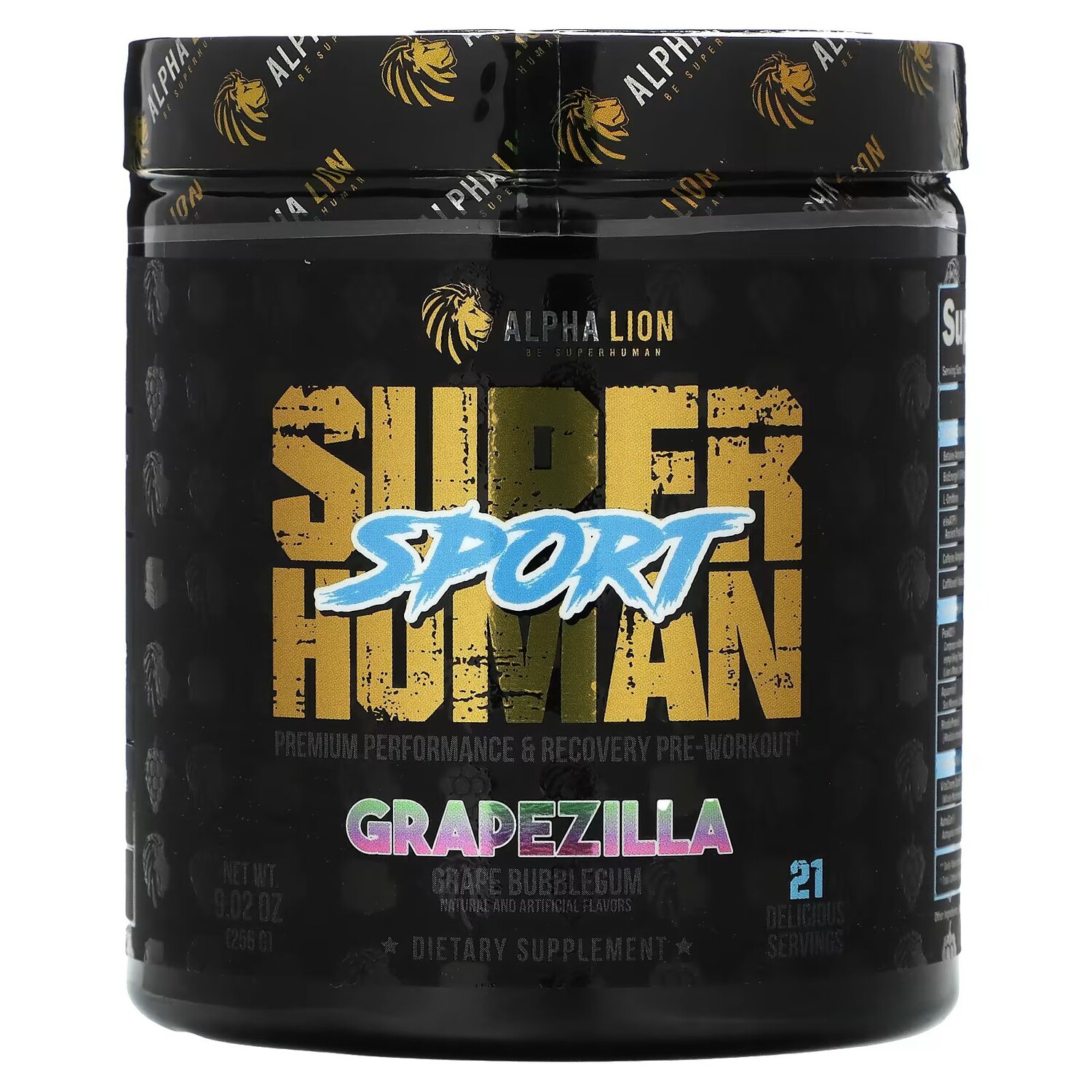 SuperHuman Sport, Grapezilla, Виноградная жевательная резинка, 9,02 унции (256 г) Alpha Lion
SuperHuman Sport, Grapezilla, Виноградная жевательная резинка, 9,02 унции (256 г) Alpha Lion