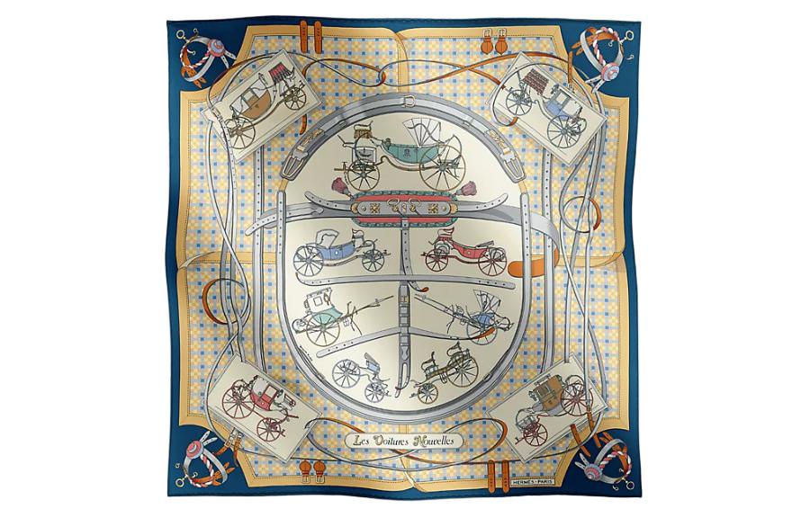HERMES Шелковый шарф Marine Blue
HERMES Шелковый шарф Marine Blue