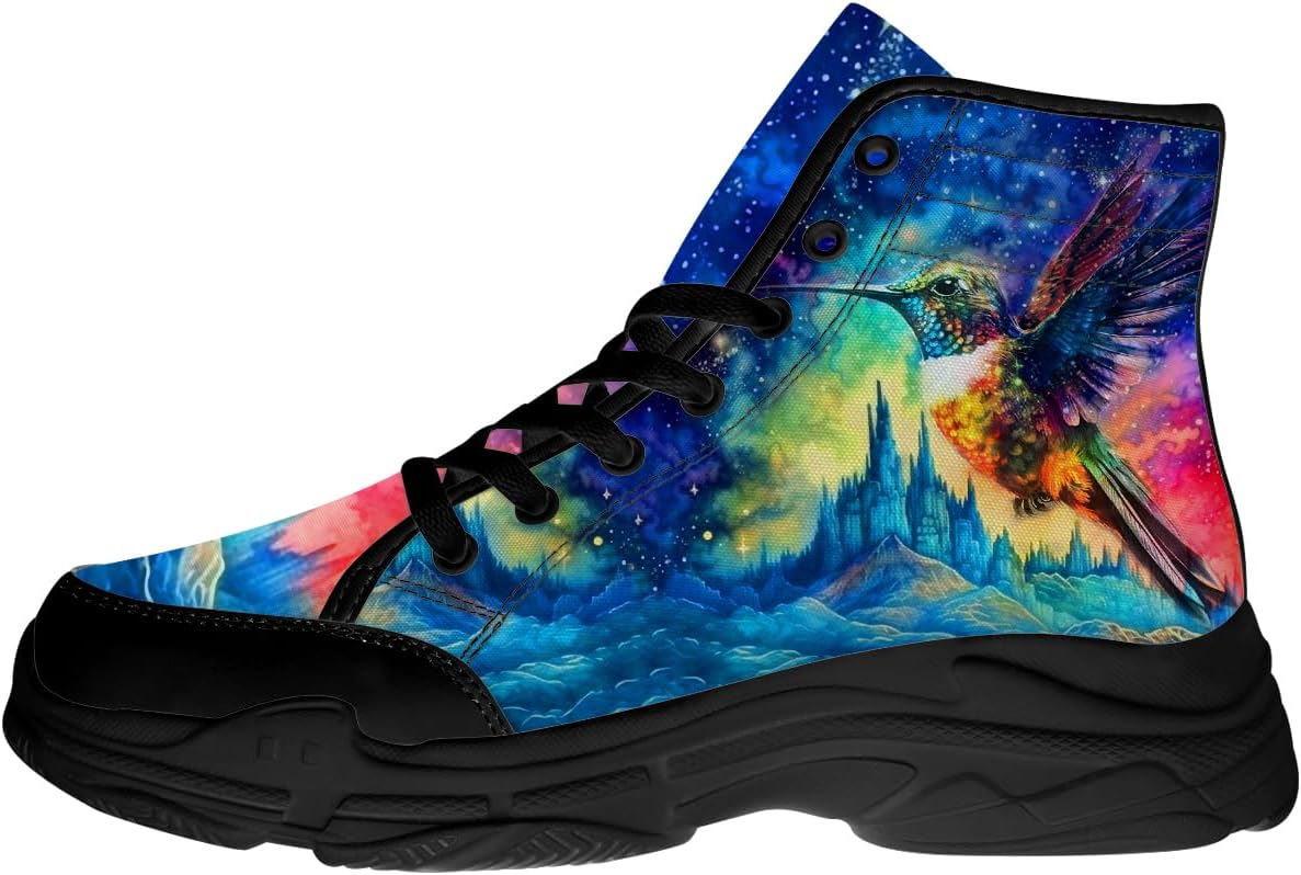 Женские кроссовки Hummingbird High Top, шнуровка на брезентовой платформе, подарки для любителей колибри Generic, 3102 Hummingbird Galaxy Colorful
Женские кроссовки Hummingbird High Top, шнуровка на брезентовой платформе, подарки для любителей колибри Generic, 3102 Hummingbird Galaxy Colorful