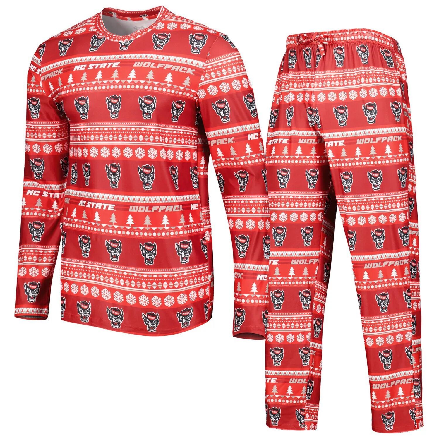 Мужской комплект для сна с футболкой и брюками с длинными рукавами и брюками Concepts Sport Red NC State Wolfpack
Мужской комплект для сна с футболкой и брюками с длинными рукавами и брюками Concepts Sport Red NC State Wolfpack