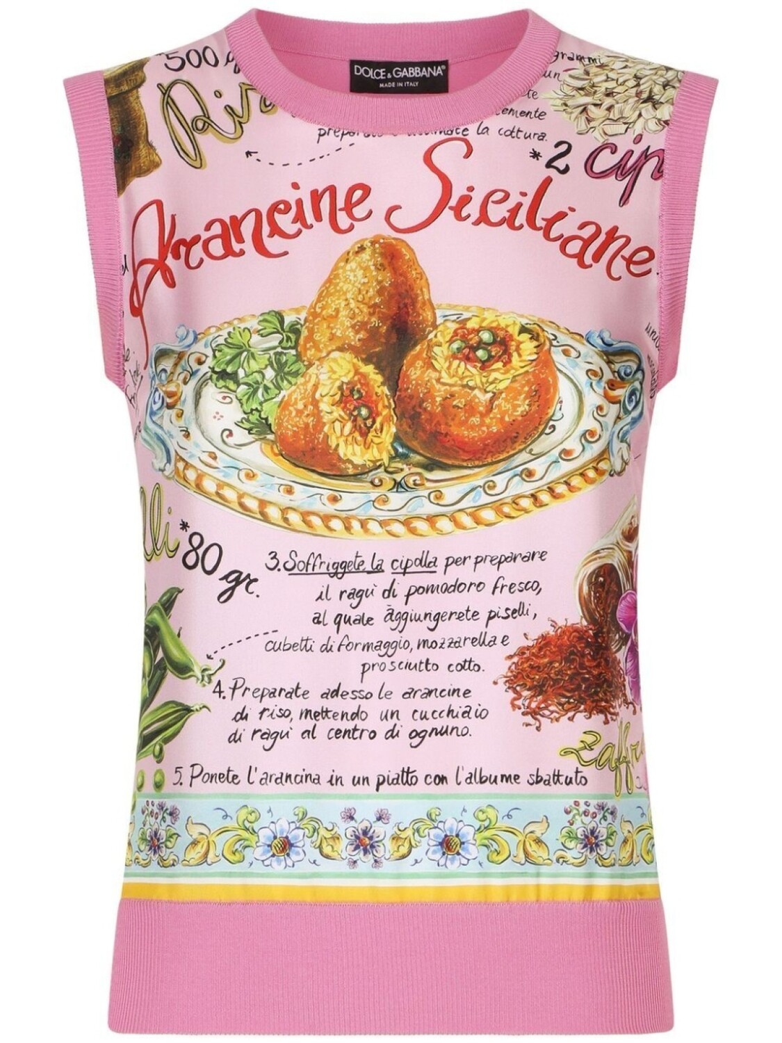 Шелковый топ с принтом Dolce & Gabbana, розовый
Шелковый топ с принтом Dolce & Gabbana, розовый