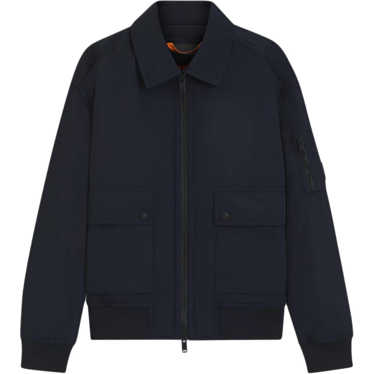 HUGO BOSS Куртка-бомбер с накладными карманами, Dark Blue
HUGO BOSS Куртка-бомбер с накладными карманами, Dark Blue