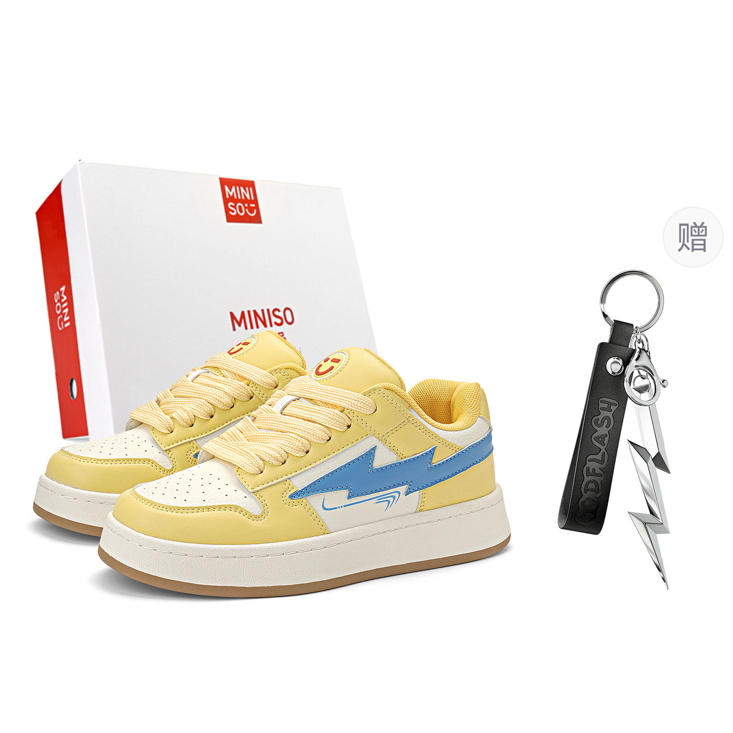 MINISO Низкие скейтборд кроссовки унисекс бело-желтые (с брелоком), цвет White Yellow (Comes with Keychain)
MINISO Низкие скейтборд кроссовки унисекс бело-желтые (с брелоком), цвет White Yellow (Comes with Keychain)