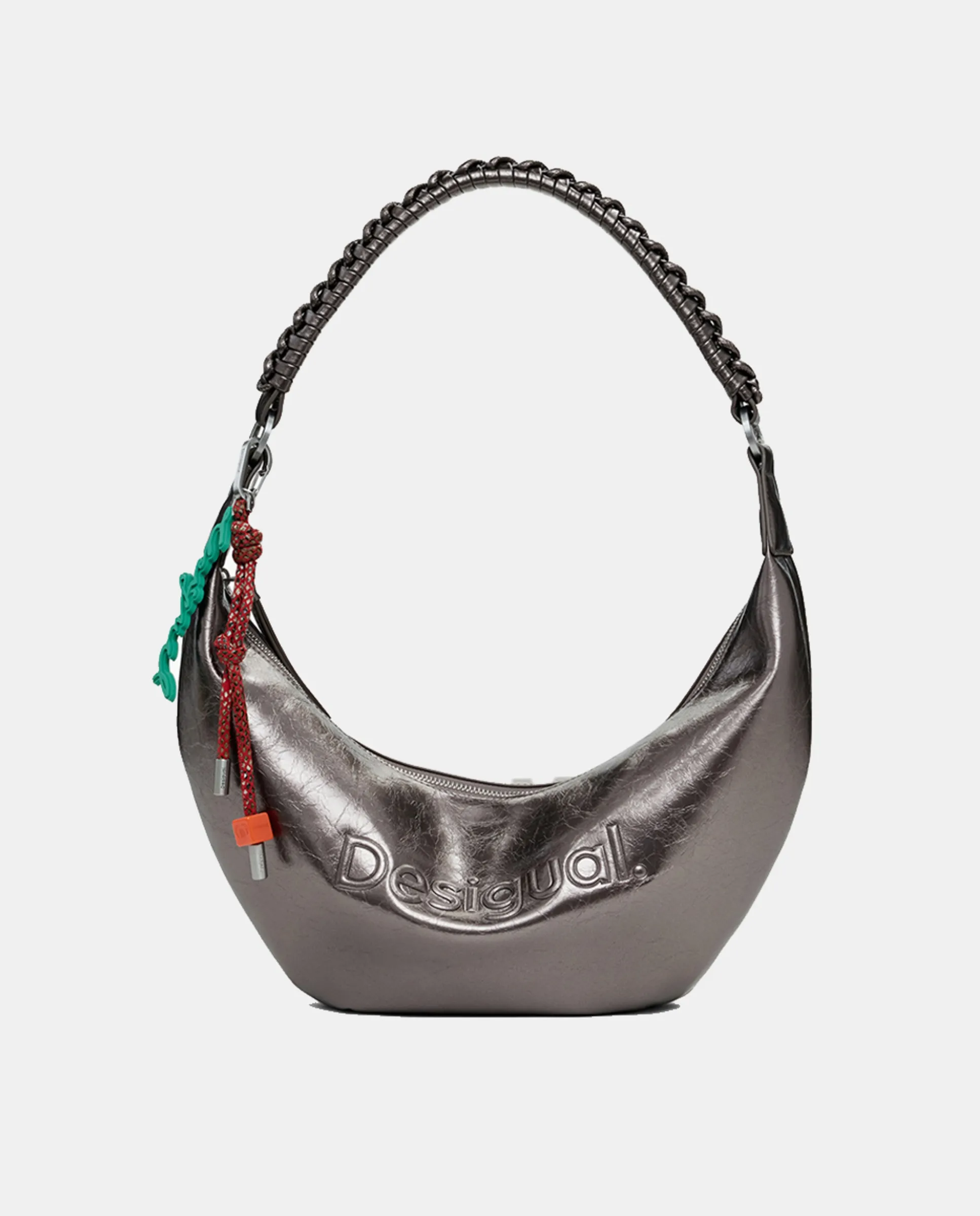 Сумка через плечо с 3D логотипом металлик среднего размера Desigual, серебряный
Сумка через плечо с 3D логотипом металлик среднего размера Desigual, серебряный