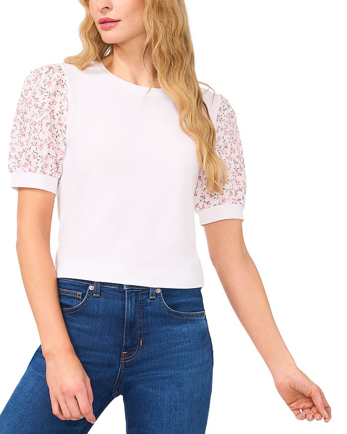 Топ с пышными рукавами CeCe, белый
Топ с пышными рукавами CeCe, белый