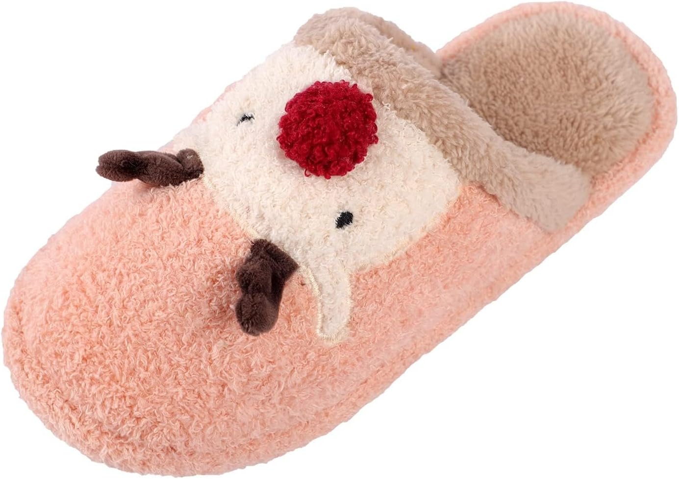 Рождественские тапочки для женщин с милыми оленями, мягкие домашние тапочки с памятью формы, пушистые рождественские тапки, нескользящие, с плюшевой подкладкой, теплые зимние тапочки для спальни Canbebig, розовый
Рождественские тапочки для женщин с милыми оленями, мягкие домашние тапочки с памятью формы, пушистые рождественские тапки, нескользящие, с плюшевой подкладкой, теплые зимние тапочки для спальни Canbebig, розовый