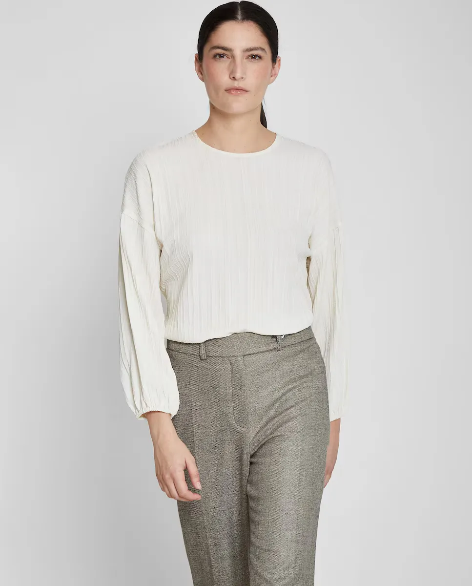 Женская блузка с круглым вырезом и рукавами-буфами Trucco, белый
Женская блузка с круглым вырезом и рукавами-буфами Trucco, белый