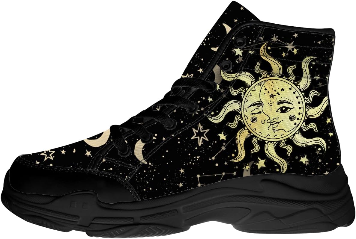 Кеды Moon and Sun для женщин и мужчин, черные, на шнуровке, с высоким верхом, текстильные, подарок для нее и для него Quorax
Кеды Moon and Sun для женщин и мужчин, черные, на шнуровке, с высоким верхом, текстильные, подарок для нее и для него Quorax