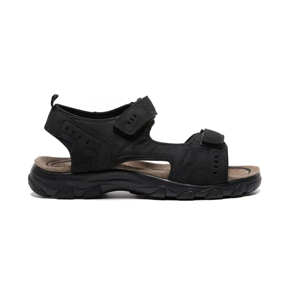 Мужские сандалии с черными застежками-липучками Lois, чёрный 
Мужские сандалии с черными застежками-липучками Lois, чёрный