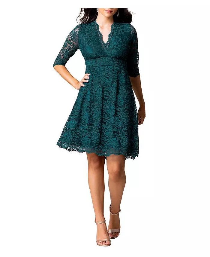 Женское кружевное коктейльное платье с рукавами Kiyonna, зеленый
Женское кружевное коктейльное платье с рукавами Kiyonna, зеленый