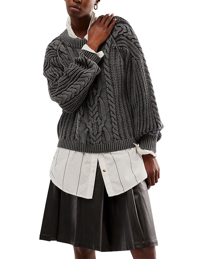 Френки Кабельный Свитер Free People, черный
Френки Кабельный Свитер Free People, черный