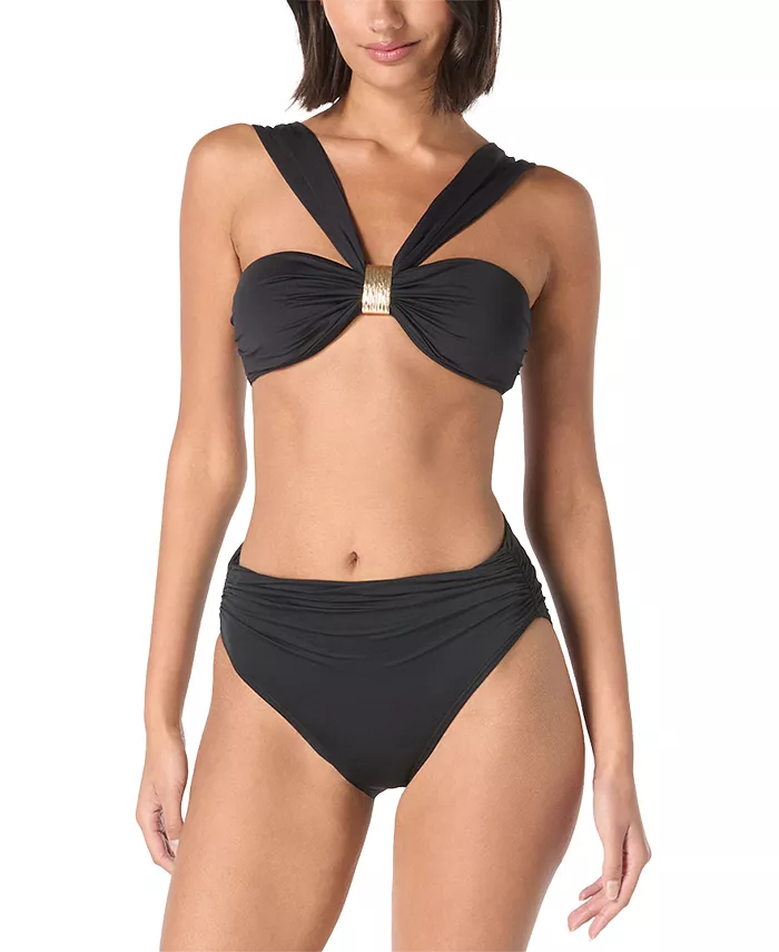 Женский купальник-бюстгальтер бандо с декором и плавки бикини с рюшами по бокам Carmen Marc Valvo, розовый
Женский купальник-бюстгальтер бандо с декором и плавки бикини с рюшами по бокам Carmen Marc Valvo, розовый