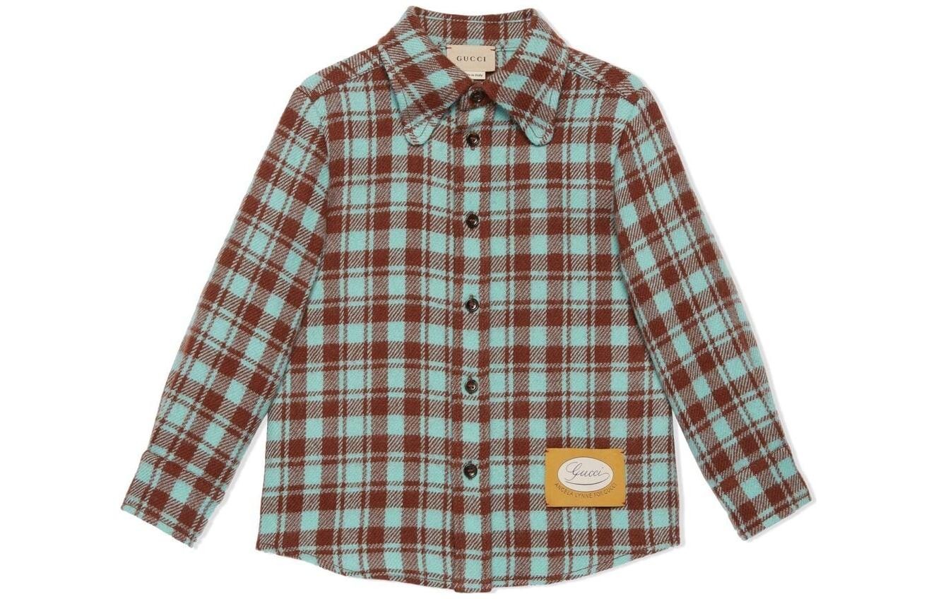 Рубашка детская Gucci, коричневый / синий
Рубашка детская Gucci, коричневый / синий