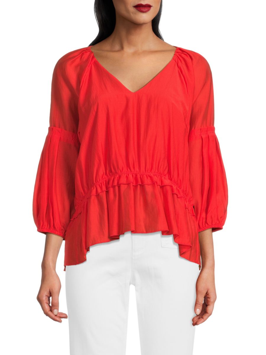 Блузка в крестьянском стиле с оборками по подолу Karl Lagerfeld Paris, цвет Apple
Блузка в крестьянском стиле с оборками по подолу Karl Lagerfeld Paris, цвет Apple