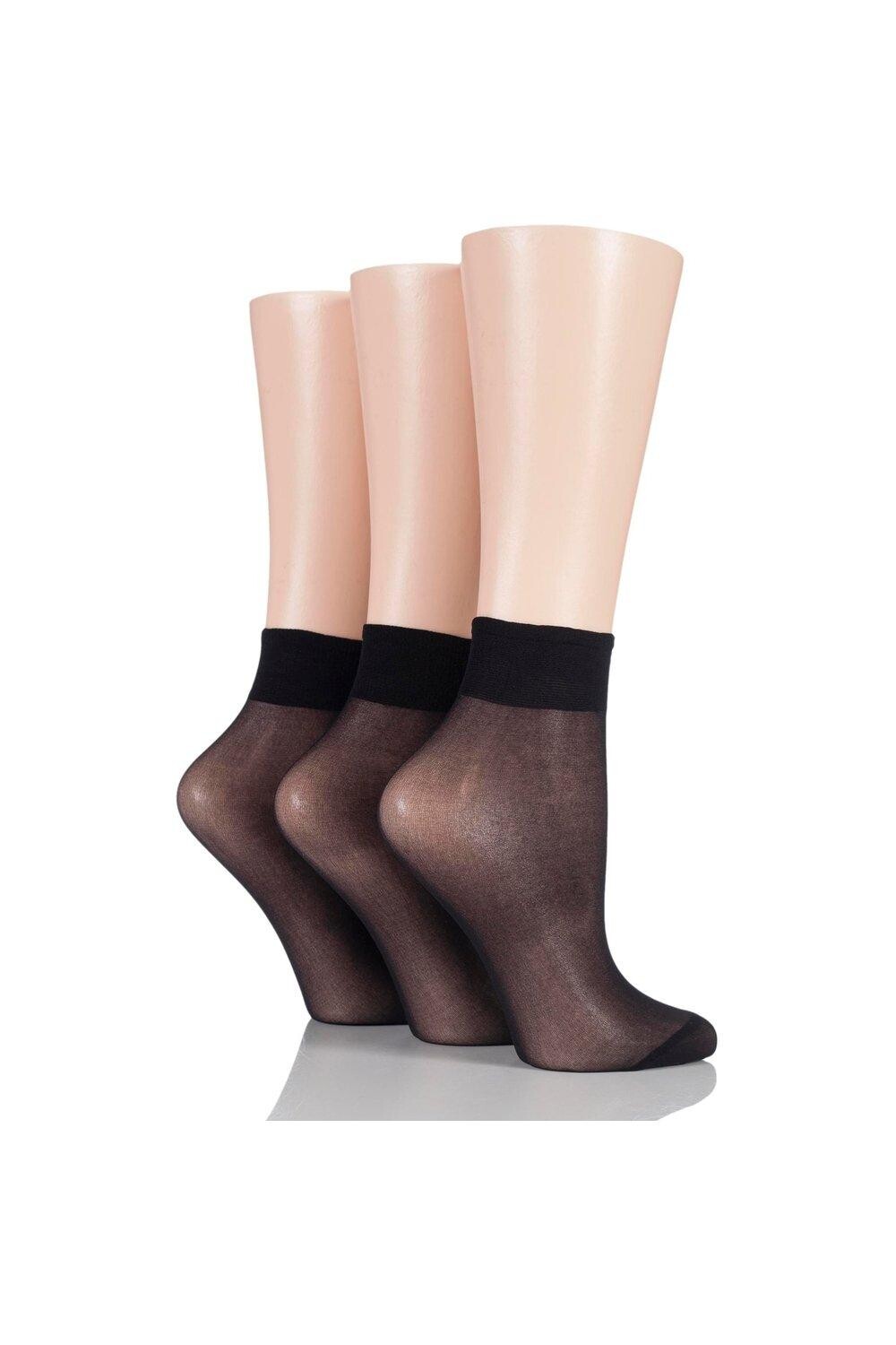 3 пары босоножек до щиколотки из 100% нейлона плотностью 15 ден ELLE, черный
3 пары босоножек до щиколотки из 100% нейлона плотностью 15 ден ELLE, черный