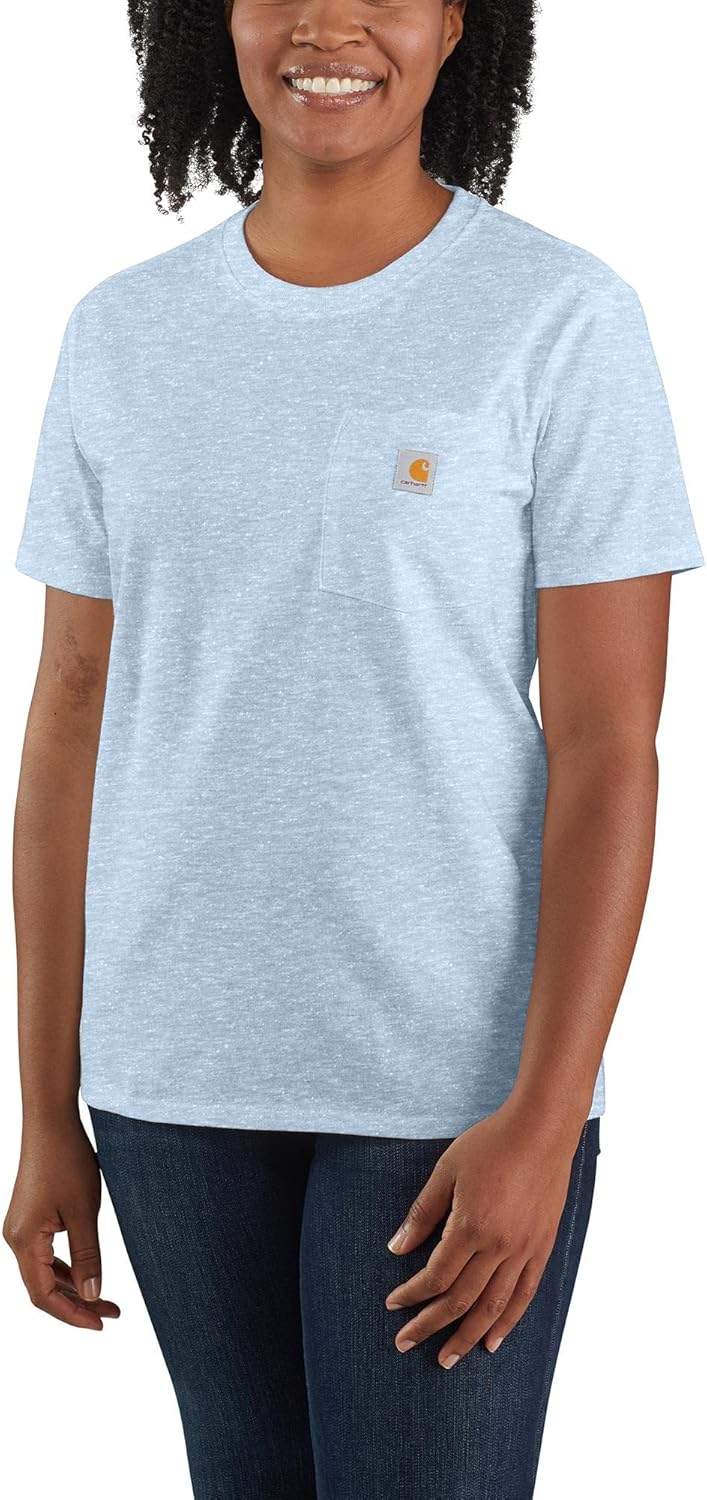 Carhartt женская футболка с карманом, свободный крой, плотная ткань, короткий рукав, Moonstone Snow Heather
Carhartt женская футболка с карманом, свободный крой, плотная ткань, короткий рукав, Moonstone Snow Heather